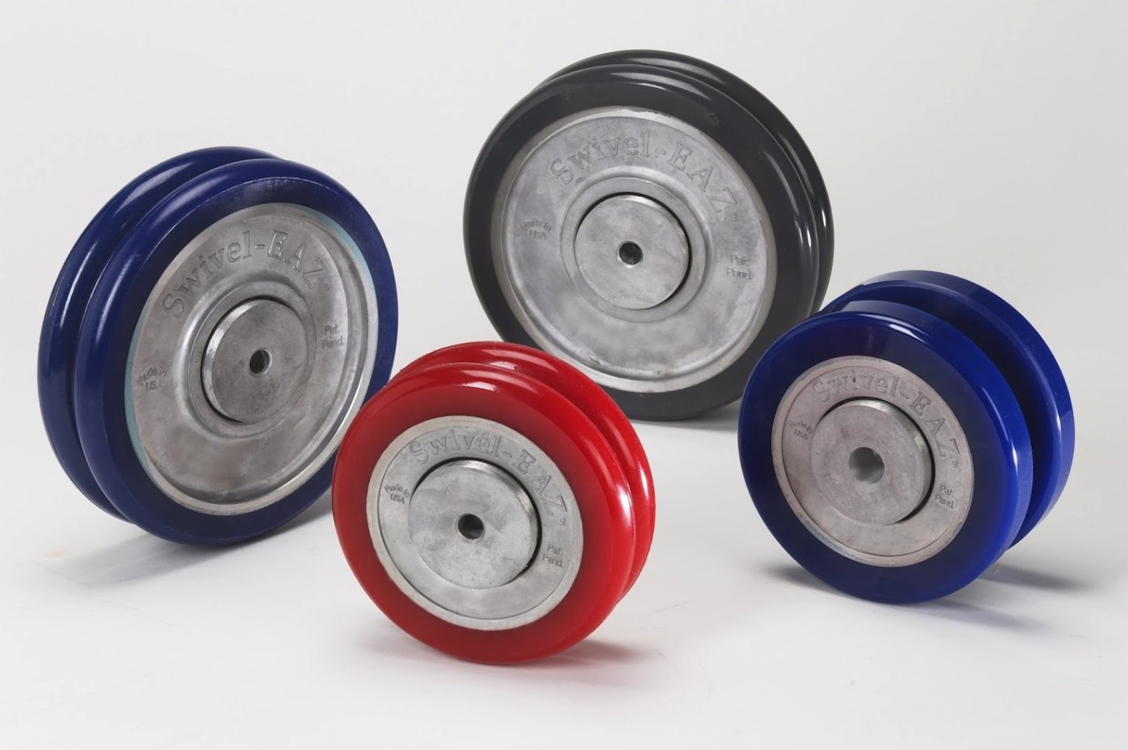 Four Swivel-EAZ® Wheels in different colors